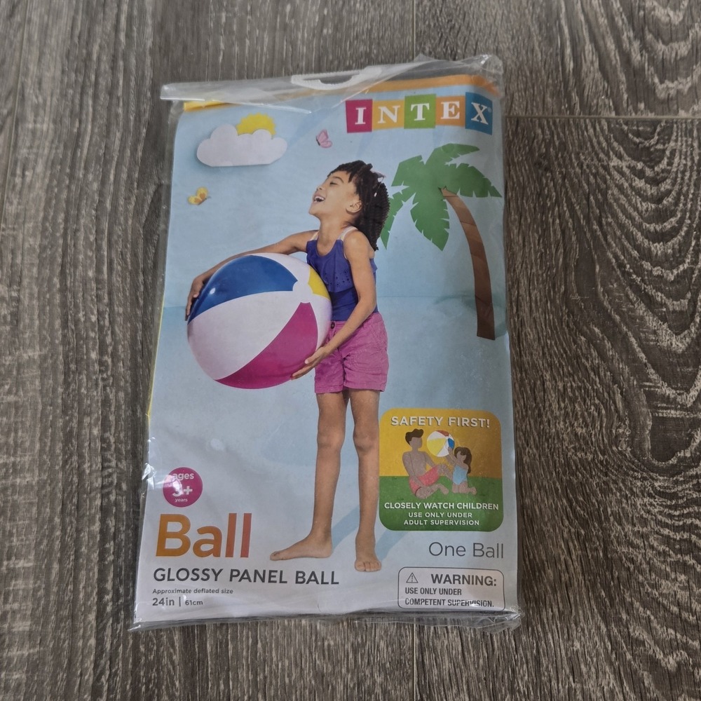 INTEX Glossy Panel 24" Round Swimming Pool‎ Play Beach Ball New